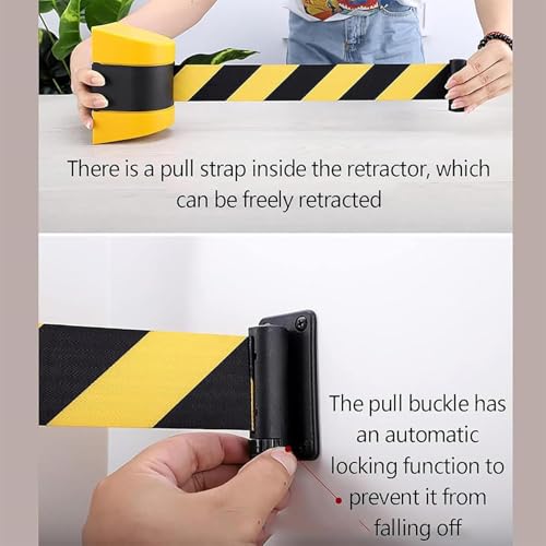 Barrière à sangle rétractable pour fluidifier l'accès aux banques et bureaux