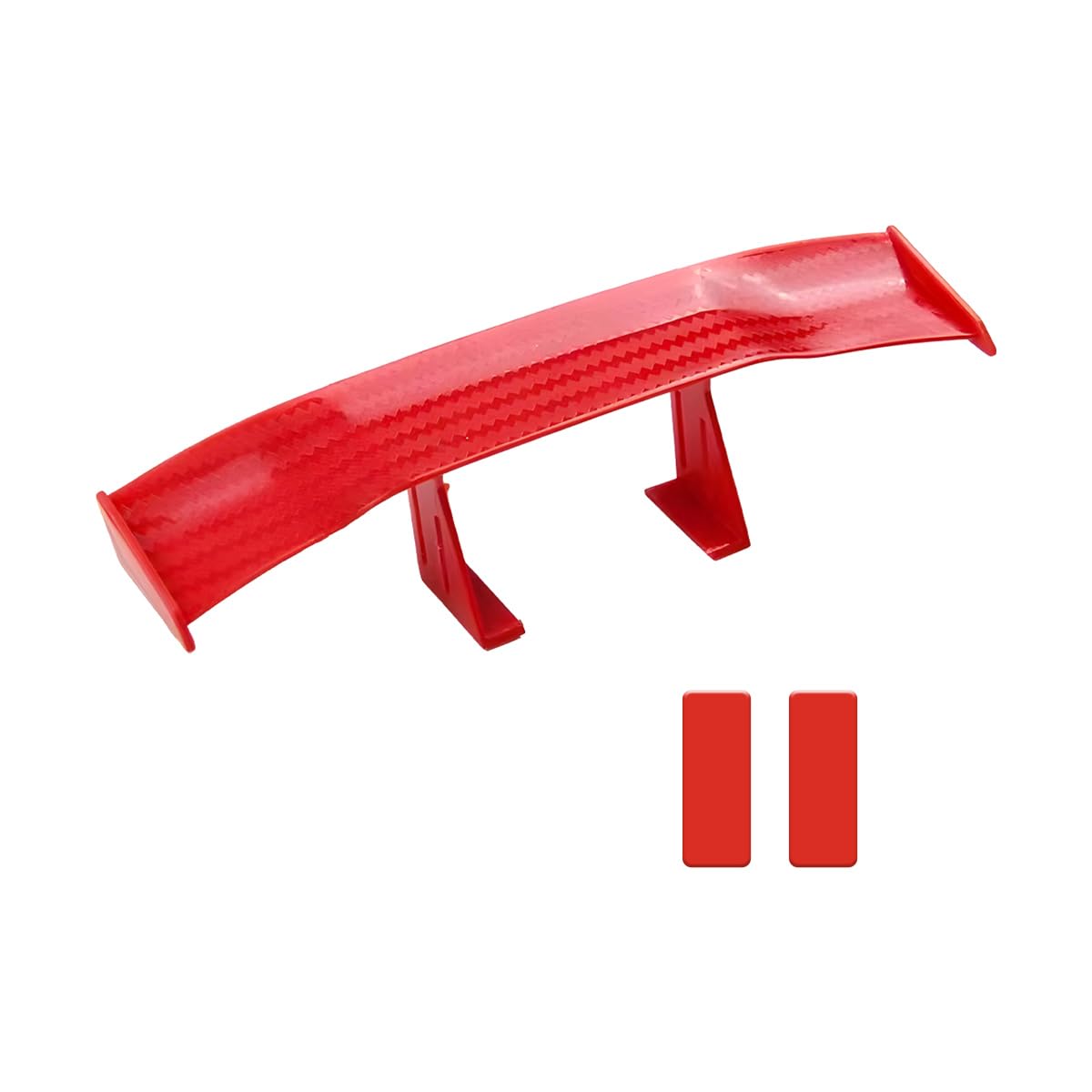Yourkar Car Spoiler Wing, Carbon Fiber Auto Exteriores Rear Tail Wings, ABS Automotive Mini Tiny Trunk Spoiler for Most Vehicles, Universal Car Accessories (Red Carbon Fiber, Small)