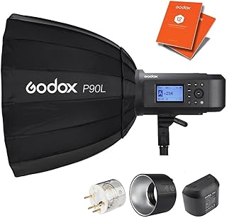 GODOX AD600 Pro TTL HSS Portable Studio Outdoor Flash | 2.4 Wireless System 1/8000s Lithium-ion Battery | Bowens S-Fit + 12 Month Extended Warranty Card (3 Yrs) Portrait Sports Outdoor | Softbox Kit