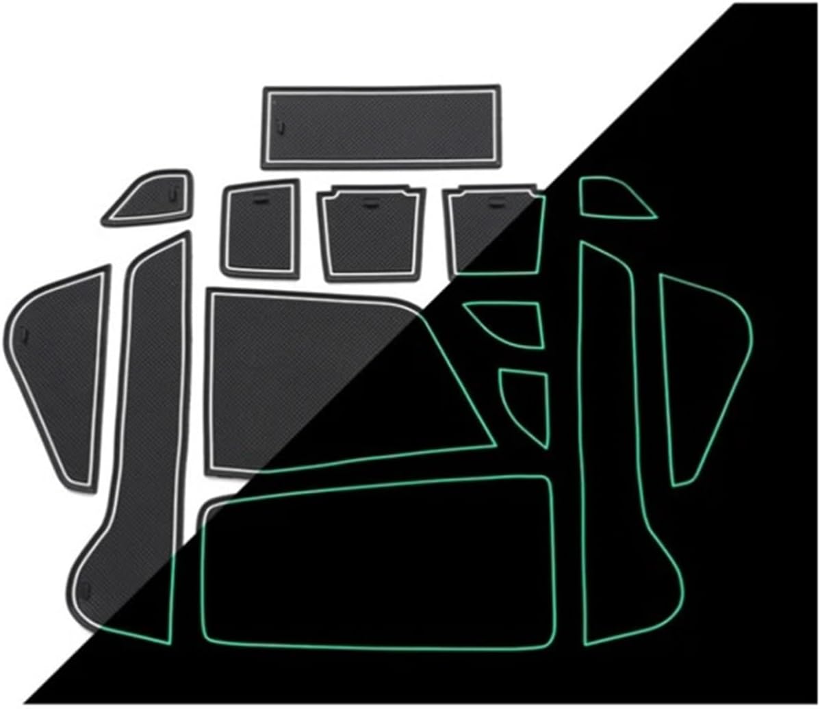 Non-Slip Rubber Mat Door Groove Cup Compatible with Nissan Note E13 2020 2021 2022 2023 Anti-Slip Cushion Gate Slot Car Interior Accessories(Red)