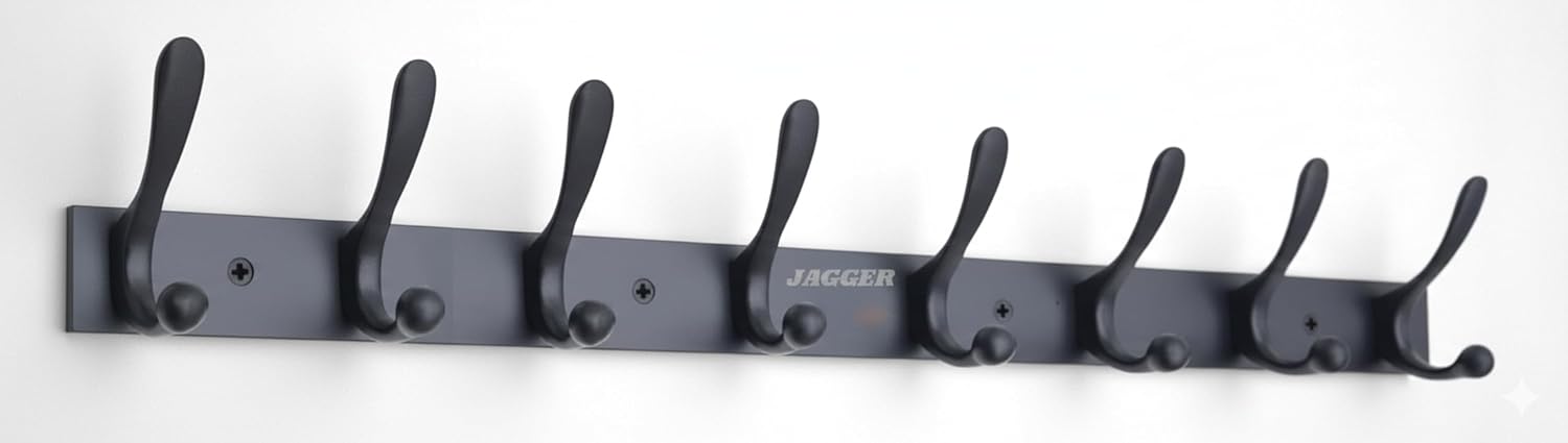 JAGGER JAG334 Wall Mounted Stainless Steel Wall Hooks for Hanging Cloth/Towel Hangers/Door Hangers/Hook Rail/Bthroom Hange...