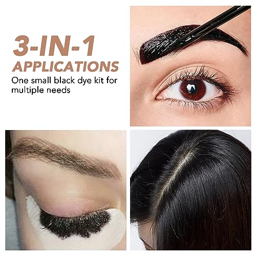 Libeauty Eyelash Tint Kit, Natural Black Brow Dye Lasts Up to 4 Weeks with Tint Cream and Developer Liquid - Image 4