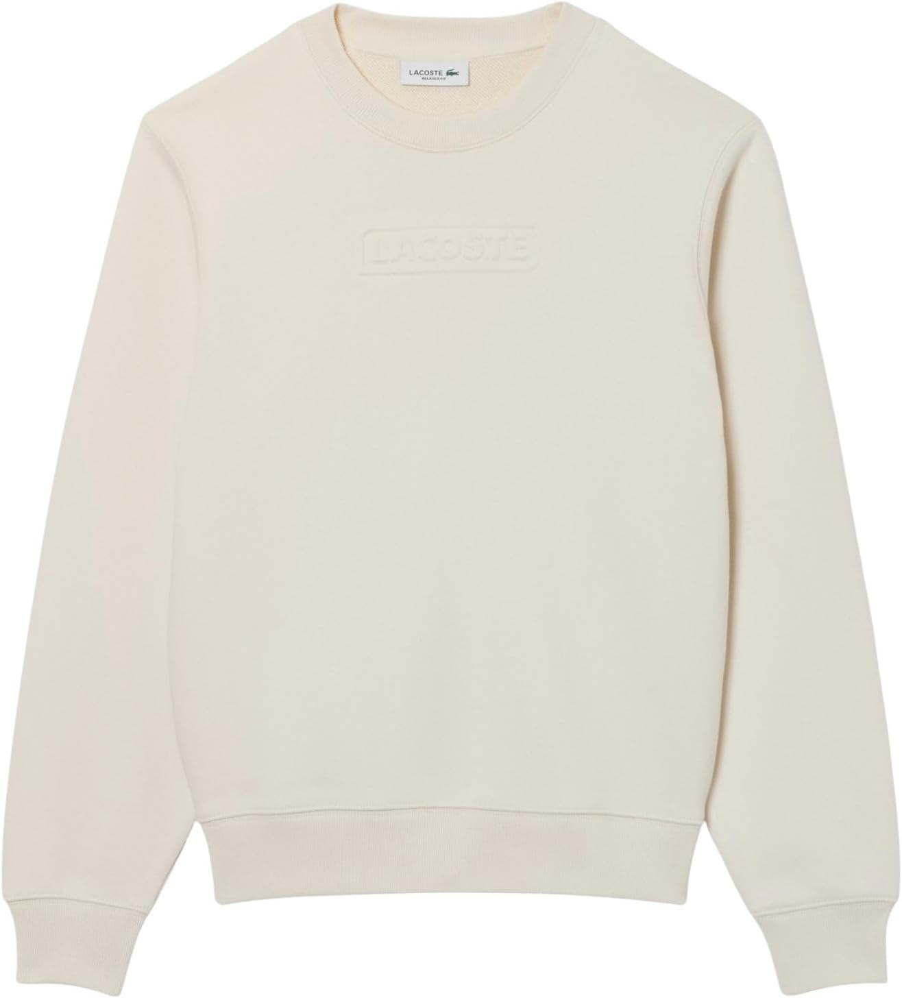 Lacoste Womens Embossed Logo Cotton Sweatshirt