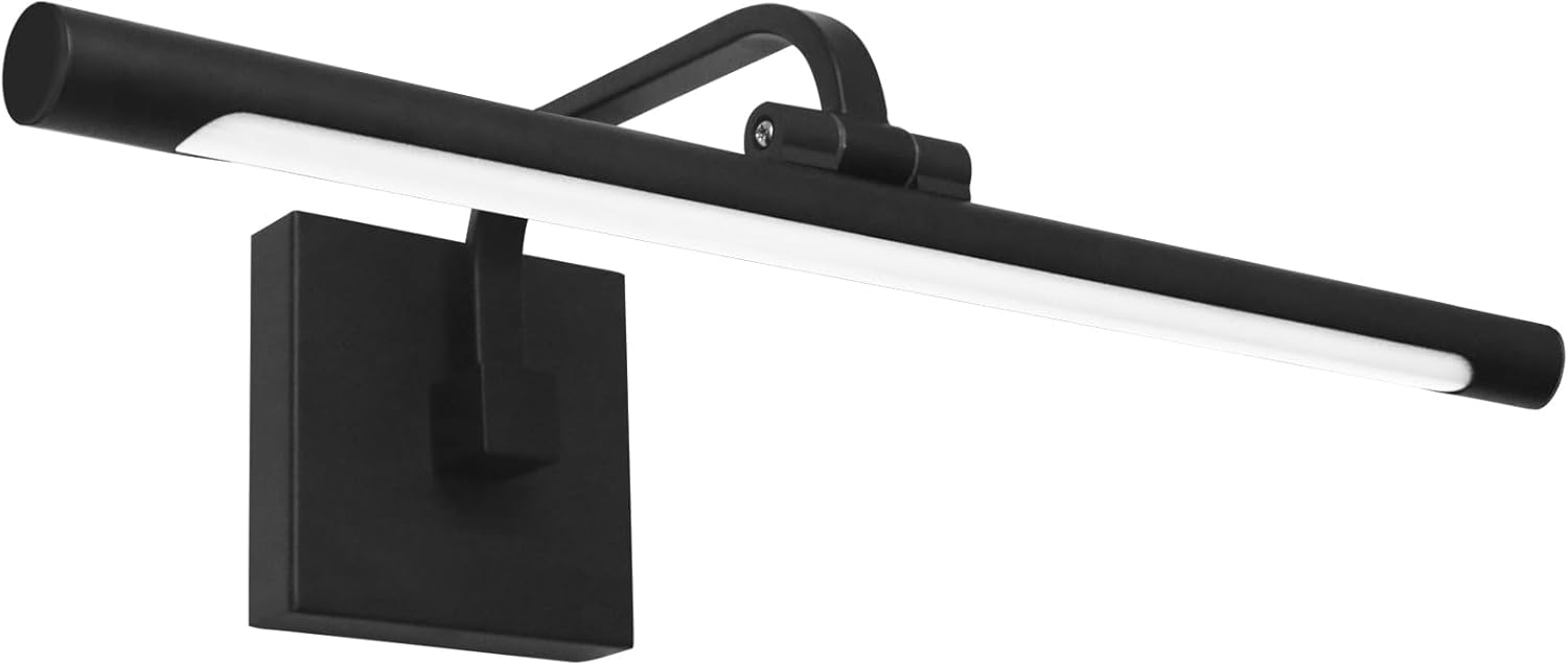 330° Rotatable LED Bathroom Vanity Light, 23.6 Inch Mirror Lighting Fixture Over Mirror，15W, 6000K, IP44 Waterproof, Black Bar Light Fixture for Bathroom.LED Bathroom Lighting