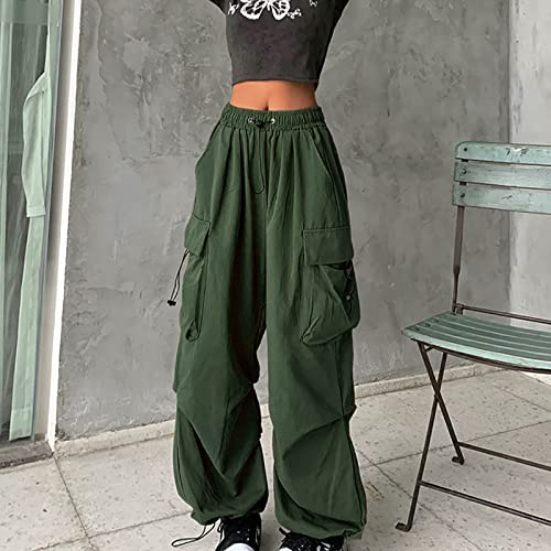 Women's Ankle-Tied Cargo Pants Adjustable Waist Hiking Walking Athletic Trousers Baggy Bloomers Teen Girl Streetwear2