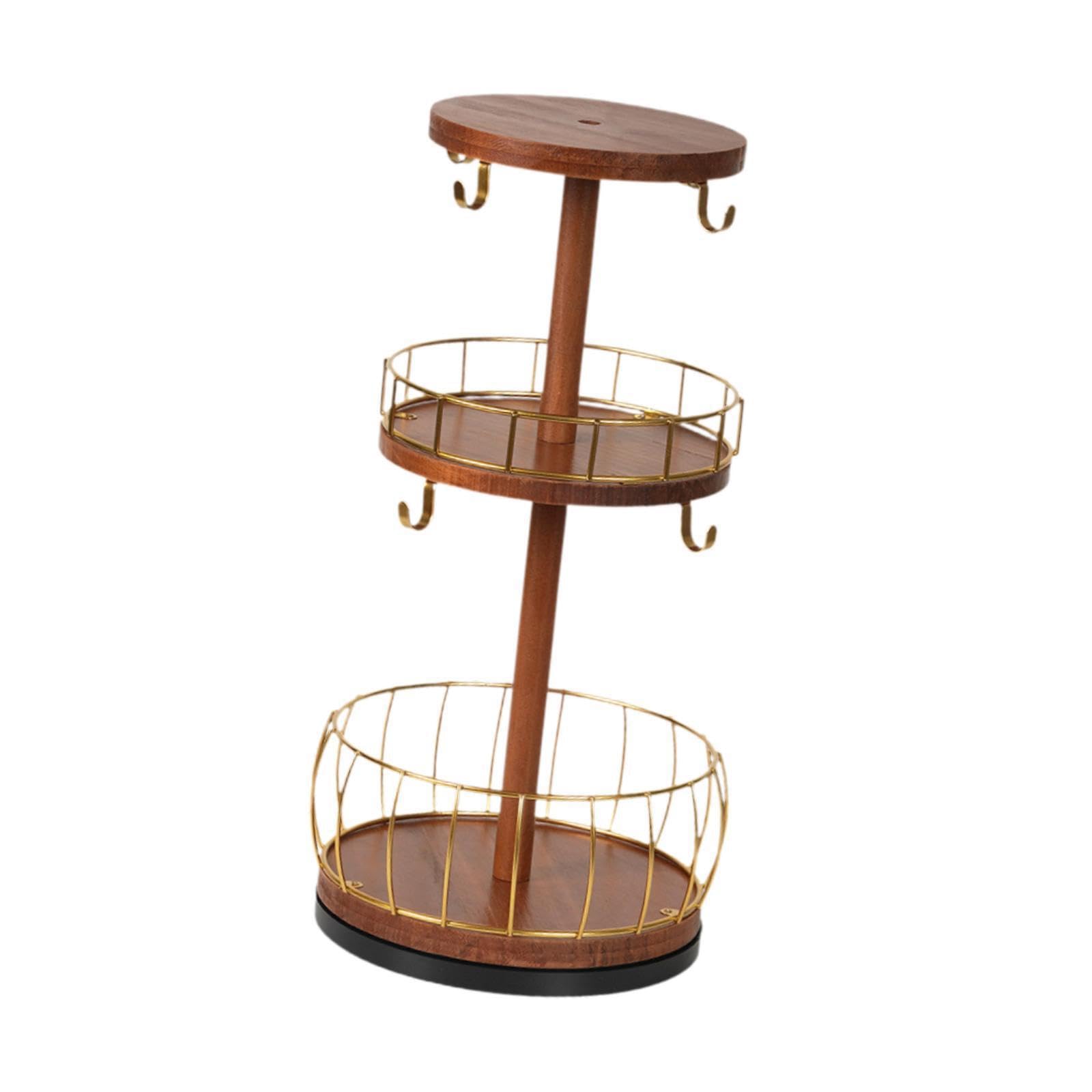 ALCXAZS Efficient Fruit Basket Coffee Mug Holder Stand Displaying Fruits