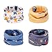 CNNIK Bufanda de los niños, 4 Piezas Bufanda de algodón de Invierno Calentador de Cuello Pañuelos para bebés, niñas y niños, Bandana Multipropósito O Cuello