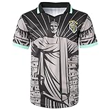 VÄRLDENS Retro Brazil Jersey Men, Brazil Soccer Jersey for Men, Brazil Soccer Shirt, Soccer Jerseys for Football Fans Medium Black