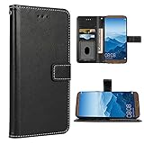 FDCWTSH Compatible with Huawei Mate 10 Pro Wallet Case Wrist Strap Lanyard Leather Flip Cover Card Holder Stand Cell Accessories Folio Phone Cases for Hawaii Mate10Pro Mate10 10Pro Women Men Black