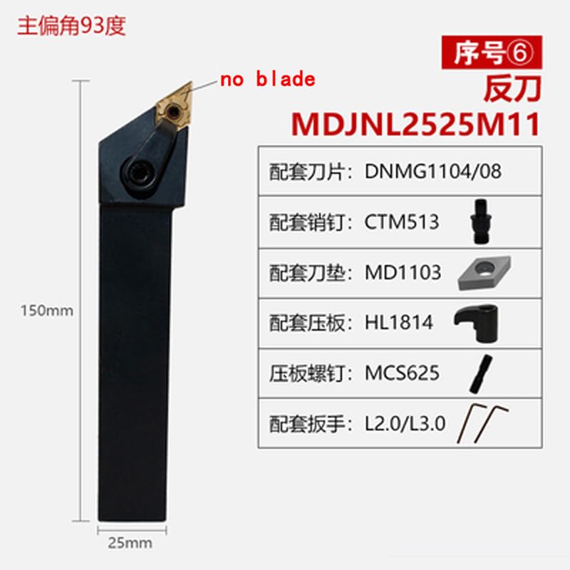 Portaherramientas para torno CNC MDJNR1616H11 miniatura 5