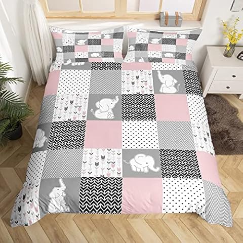 Homewish Elephant Duvet Cover Set for Kids Cover