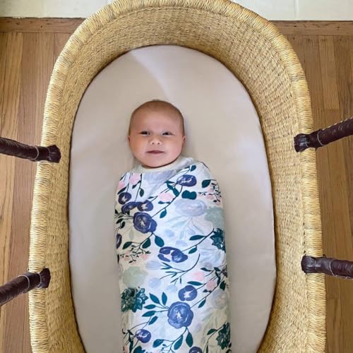 Image of aden + anais Essentials Muslin Swaddle Blankets for Baby Girls and Boys, Newborn Receiving Blanket for Swaddling, 100% Cotton Baby Swaddle Wrap, 4 Pack, Flower's Bloom