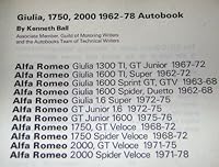 Alfa Romeo Giulia 1750, 2000 1962-78 Autobook 0851479979 Book Cover