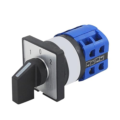 Miniatura 8 de Interruptor selector de cambio universal, interruptor de transferencia de energía, 3 posiciones 8 terminales, LW26-632 380V 32A Motor, Generadores