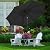 MEWAY 10ft Patio Umbrella Outdoor Umbrellas with Push Button Tilt & Crank Lift System, Large Market Deck Pool Backyard Garden Sunshade Umbrella 8 Sturdy Ribs UV Protection(10 ft, Black)