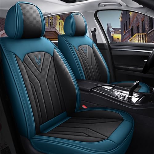 IBCEL Autositzbezüge Kompletter Satz 5 Sitzer für Toyota Camry Hybrid Autositzbezügen Leder Autositzbezug Porosität Sitzbezüge Vorne und Hinten Sitzschoner Schwarz Blau