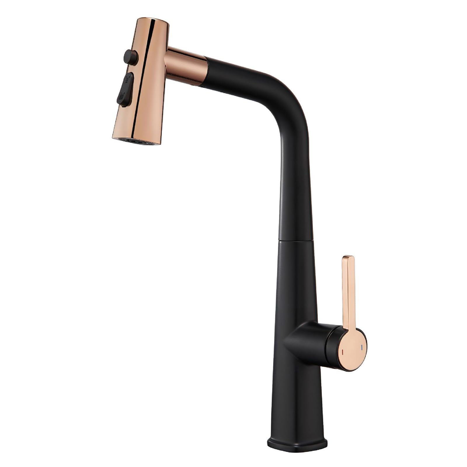 ZYCHSJXA Black Kitchen Taps with Pull Out Spray Faucet Mixer Tap Hot and Cold 3 Modes Head