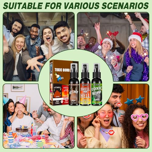 Furzspray - 3 Stück Stinkbomben Fart Spray, Scherzartikel für Erwachsene, Prank Artikel, Pupsspray, Stinkspray Halloween Aprilscherz Prank Sachen