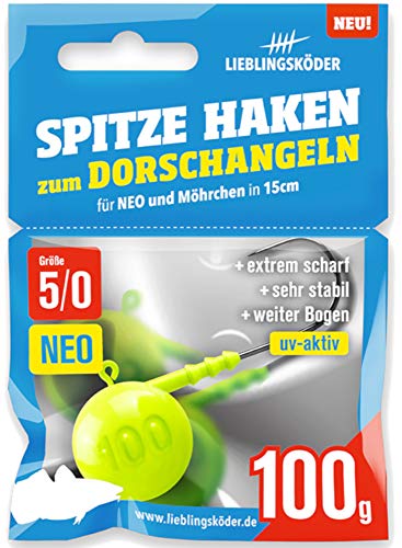 Lieblingsköder Spitze Haken 5/0 NEO - Jigkopf, Gewicht:100g NEO