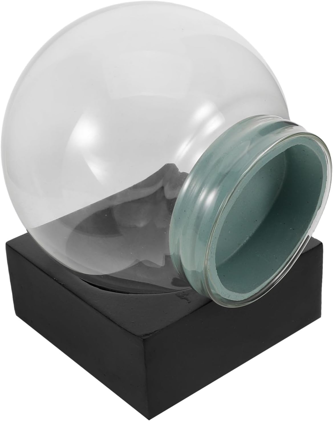 DIY Clear Snow Globe Kit with Thick Glass Dome and Black Resin Base Build Your Own Water Globe Craft for Holiday Wedding Party Decorations Easy Assembly and Seasonal Keepsake