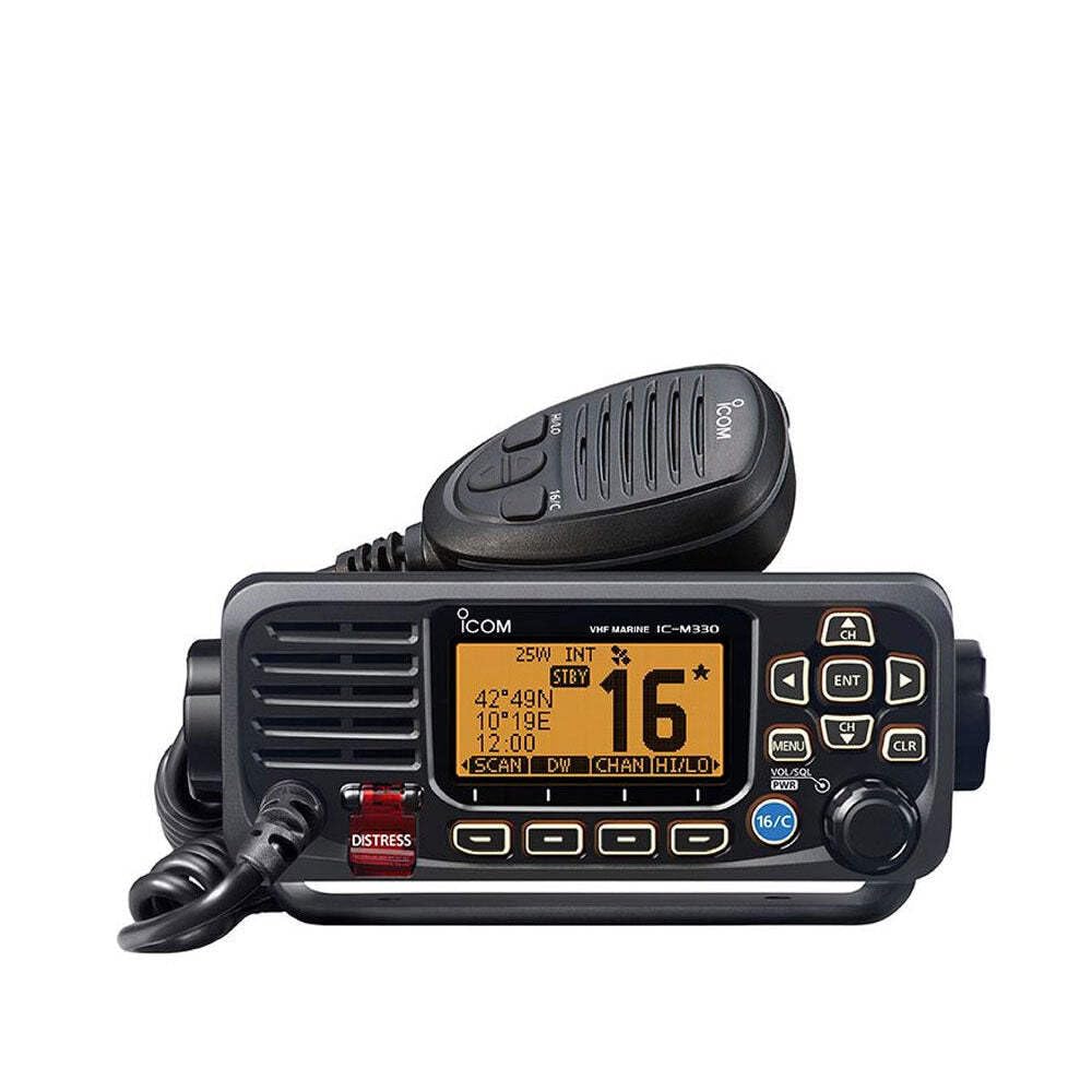 Icom Émetteur-récepteur VHF M330GE Unisexe avec récepteur GPS, Noir