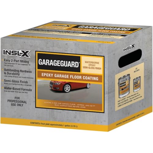 Pintura epóxica para piso de garaje INSL-X GarageGuard 1 galón color gris Showroom miniatura 1