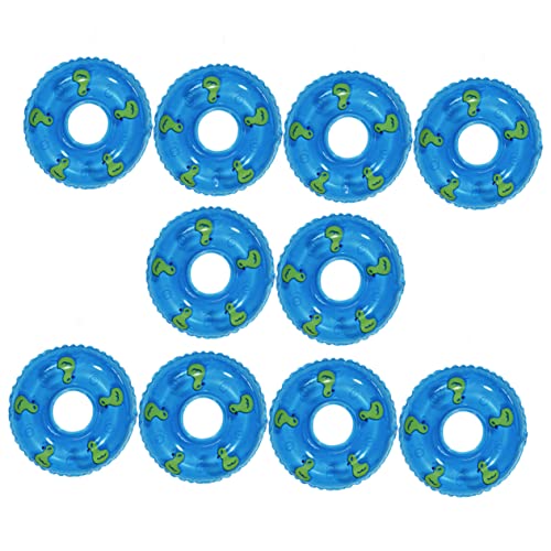 BESPORTBLE 10pcs Miniature Swim Rings PVC Material Safe Boys and Girls Pool Floaty Mini Doll Swim Accessory Pool Ring Decor for Boys and Girls