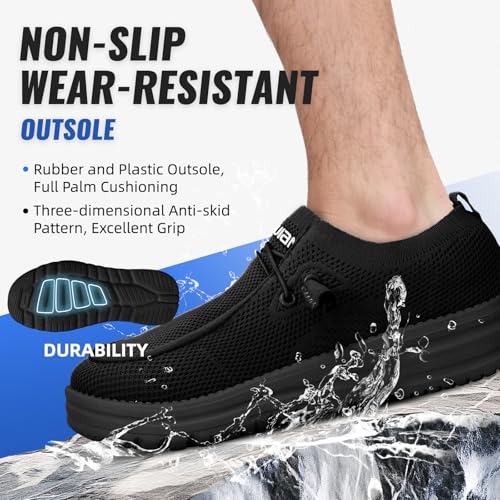 Image of Furuian Steel Toe Shoes for Men Low-top Safety Work Shoes for Men Lightweight Steel Toe Sneakers Comfortable Canvas Work Loafers Zapatos De Trabajo para Hombres