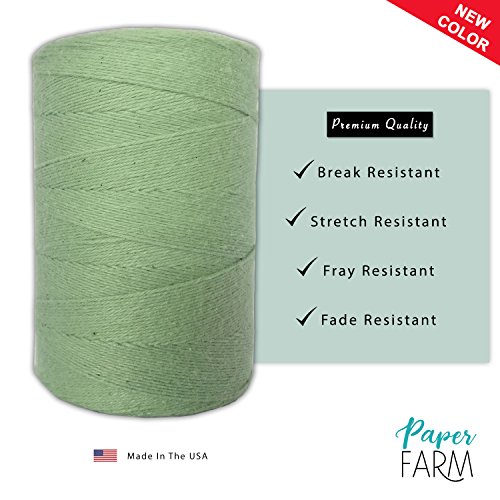 100% Cotton Loom Warp Thread (Aqua Green), 8/4 Warp Yarn (800 Yards), Perfect For Weaving: Carpet, Tapestry, Rug, Blanket Or Pattern - Warping Thread For Any Loom #TOP1