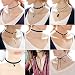 9 PCS Classical Women Girls Gothic Tattoo , Tassel , Black Velvet ,Lace Fashion Choker Necklace- Length Adjustable
