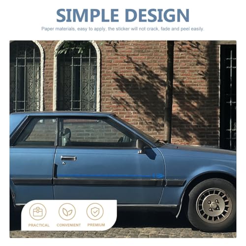Image of Homoyoyo Blue Pinstripe Tape 32Ft Car Body Side Stripes Auto Pinstripe Tape Decal Waistline Sticker Universal Car Hood Body Side Stripe Glossy for SUV Truck Camper Motorcycle Musical Instrument Blue
