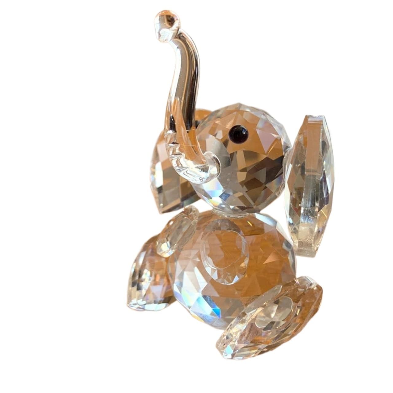 Sdydsge One Color Crystal Ornaments, Crystal Gifts,Glass Figurines,1 Pc Cute Elephant Animal Mini Sculpture Paperweight Home Decors Table Ornament Default