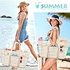 JUYANO Große Strandtasche XXL Familie mit Reißverschluss, Wasserdicht Badetasche XXL Familie Reisetasch Beach Tote Bag Shopper Damen für Strand Pool Fitnessstudio Reisen 45L #1