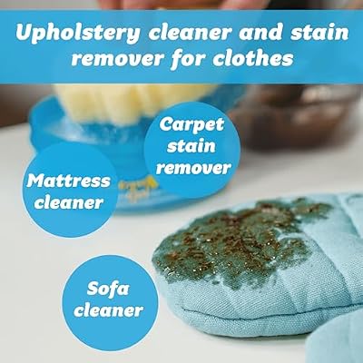 Scrub Daddy Powerase Gel with Blue Scrub Mommy, Household Multipurpose Cleaner for Spot Cleaning Fabric - Stain Remover for Surfaces, Including Carpet, Sofa, Upholstery, Shoes, Curtains & So Much More