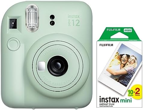 Instax mini 12 Yeşil Fotoğraf Makinesi ve 20'li mini Film