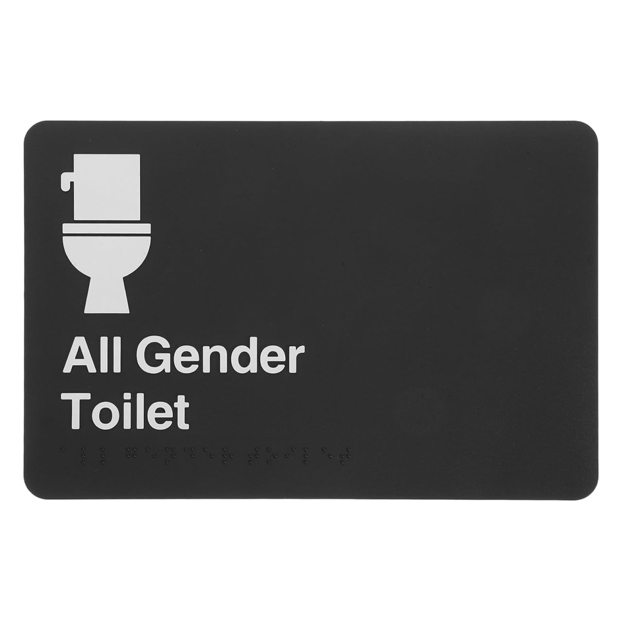 TOPPERFUN All Gender Restroom Sign with Braille for Business High Visibility Unisex Bathroom Signage Easy Installation Indoor Outdoor Toilet Door Sign