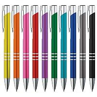 GIMEI® Metall Kugelschreiber Set 10 Stück | Premium Hochwertig, für Einfaches & Weiches Schreiben | Blauschreibend Bunt als Optischer Hingucker – Ansicht 8
