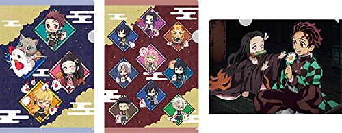 ローソン限定 鬼滅の刃 キャンペーン オリジナル A4クリアファイル 3枚セット