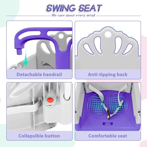 image for Yozoia Foldable Toddler Swing Set and Baby Jumper, Indoor & Outdoor Us