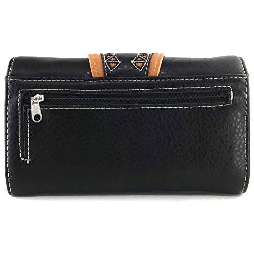 Justin West Floral Luxury Buckle Western Weave Fringe Conceal Carry Shoulder Handbag Purse | Trifold Wallet4