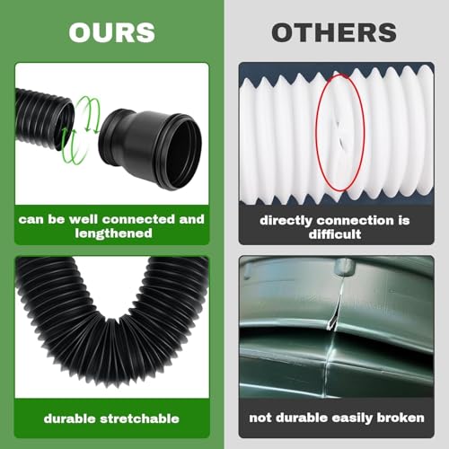 Connecteur de gouttière extensible rétractable et flexible de drainage pour toit - 4