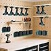 Crivnhar 20 Packs Tool Holder and Battery Mount Holder for Makita 18V, 10 Pack Battery Mounts Rack Fit for 18V Batteries, 10 Pack Drill Tool Hangers Storage Organizer(w/60 Screws)