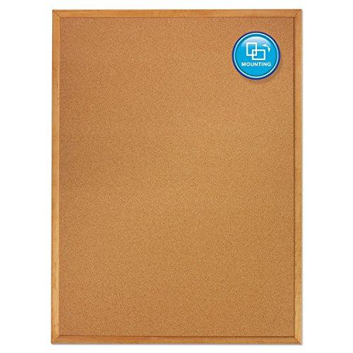 Quartet Cork Board, Bulletin Board, 4' x 3' Corkboard, Oak Finish Frame (304) - Thumbnail 3