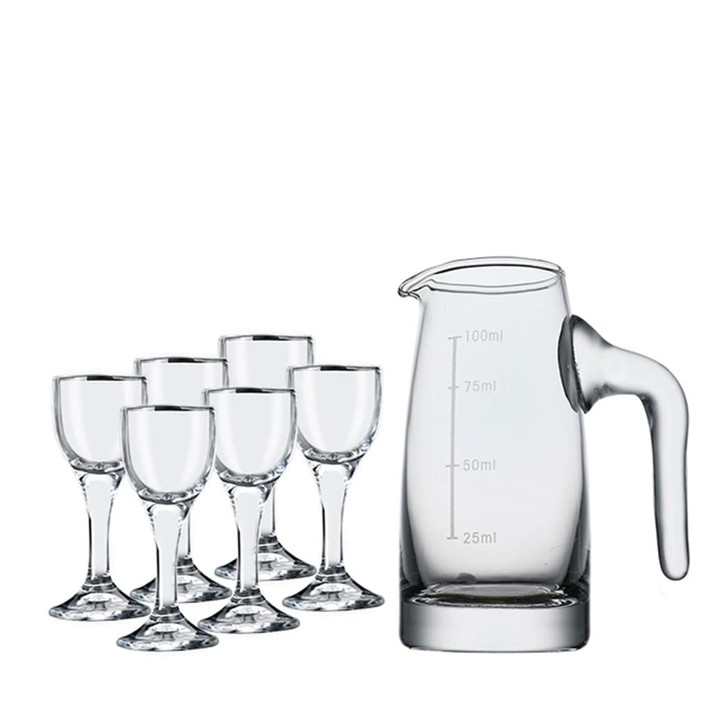 NOBRIM 7 pièces Classique Verre à bière ménage Verre vin Ensemble chopes à bière Ensemble Refroidissement Tasses à vin pour Les fêtes et Les Cadeaux