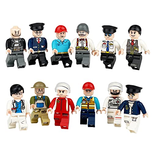 Lot de 12 mini figurines professionnelles de ville de dessin animé, jouets de jeu de rôle multi-industries, cadeaux d'anniversaire pour enfants Cover