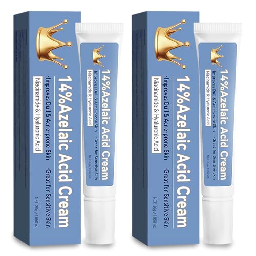 2 Stück 14% Azelaic Acid Azelainsäure Creme Azelainsäure Serum Azelain Serum Kann Aknenarben Hautunreinheiten Reduzieren Einen Fahlen Teint Verbessern Haut Glatter Machen Für Alle Hauttypen Geeignet