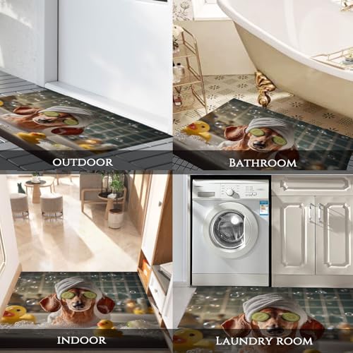 Tapis Entrée Lavable pour Sol Sec Paillasson Antidérapant Brun - 7
