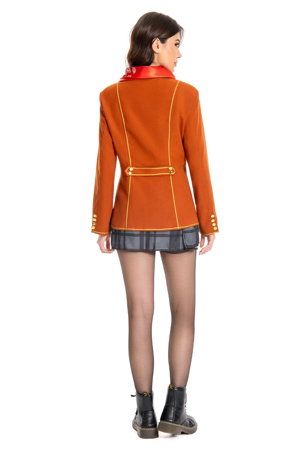 Ashley Cosplay Kostüm Orange Mantel Pullover Rock Set Ashley Schuluniform Anzug Spiel Biohazard Kostüm Halloween Karneval Outfit