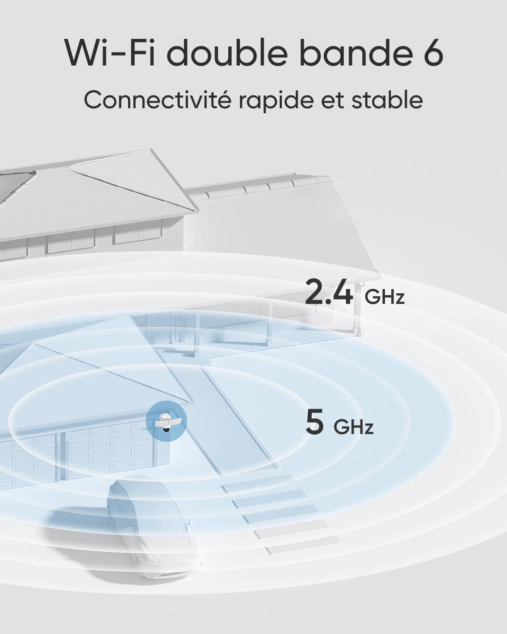 eufy Security Camera Floodlight E340 Filaire, Rotation à 360° et Inclinaison, Wi-FI Double Bande, caméra à Double Objectif, Compatible avec la HomeBase 3, Stockage Local, aucuns Frais mensuels