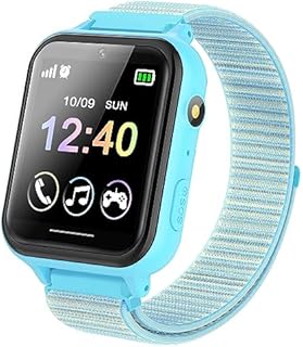 Kinder Smartwatch, Telefon Uhr für Kinder 10 Spiele MP3 Musik Anruf Taschenlampe Kamera SOS Touchscreen, Kids Smart Watch mit Schrittzähler Wecker Recorder Geschenk für Junge Mädchen (Blau)